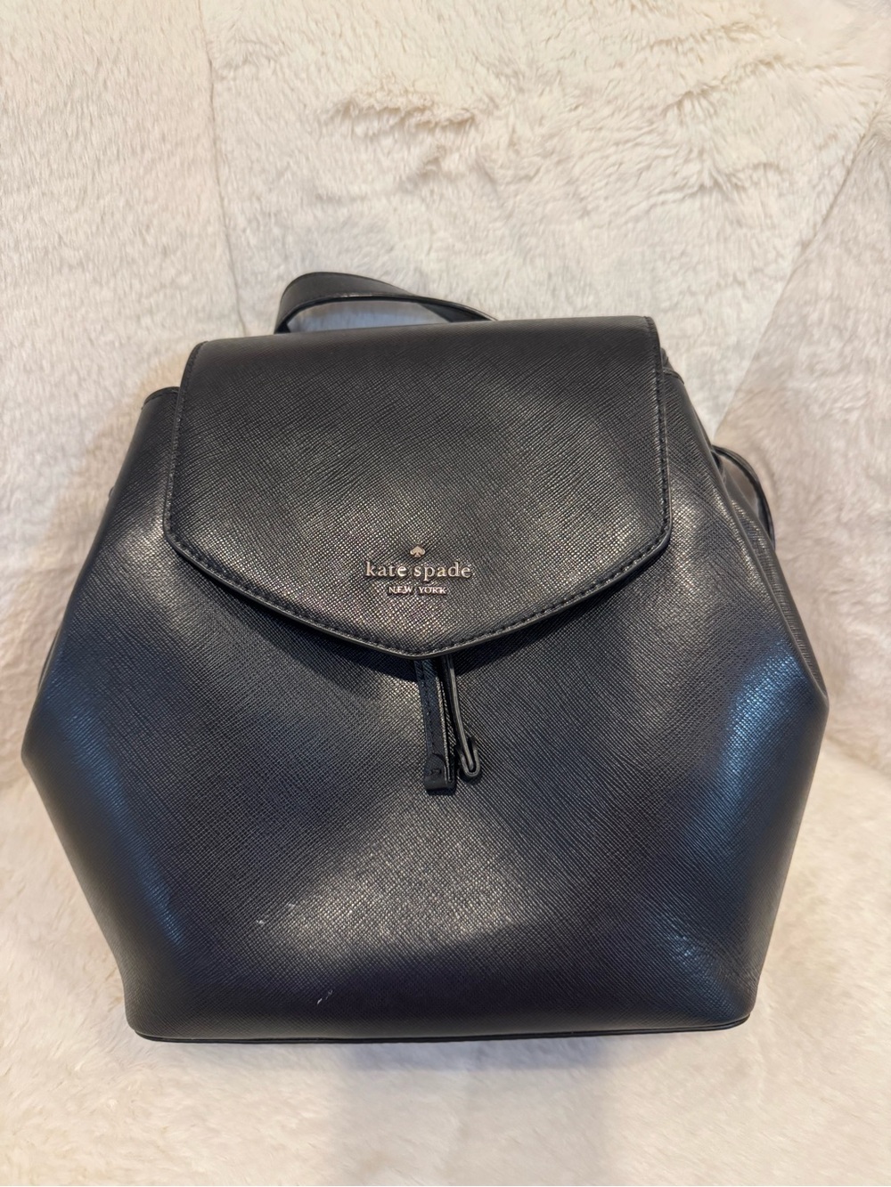 kate spade Black Saffiano Leather Backpack
